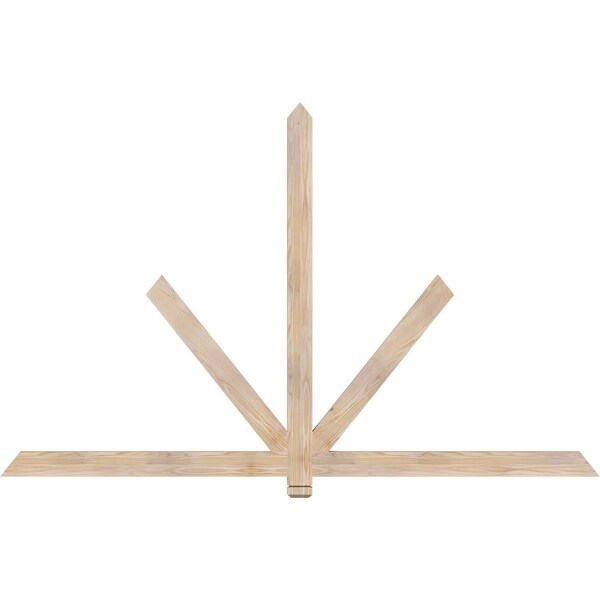 Ekena Millwork Kennewick Smooth Timber Gable Bracket, Douglas Fir, 84"W x 53"H x 1 1/2"D x 3 1/2"F, 15/12 Pitch GBW084X53X0204KEN00SDF - main